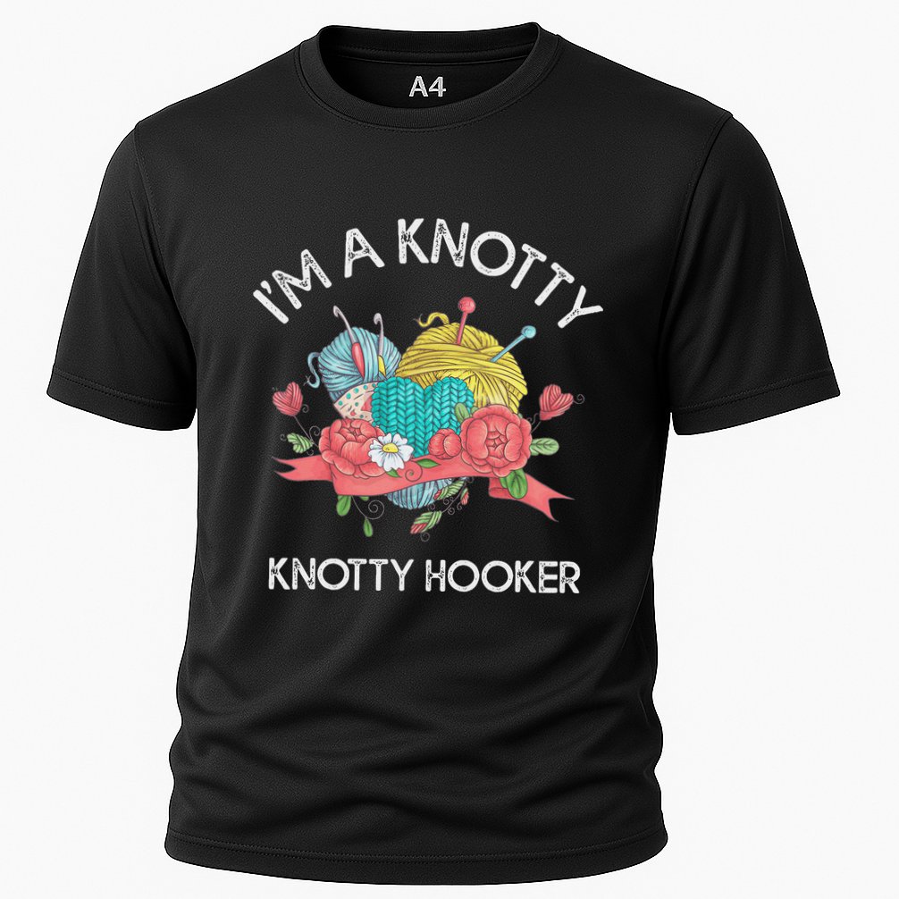 IM A Knotty Hooker Crochet Knitting Cooling Performance Crew T-Shirt