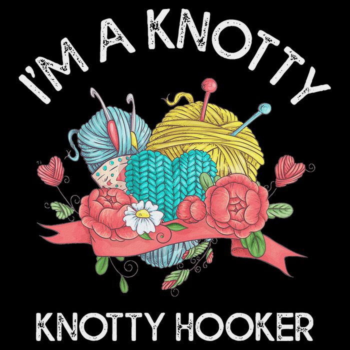IM A Knotty Hooker Crochet Knitting Cooling Performance Crew T-Shirt