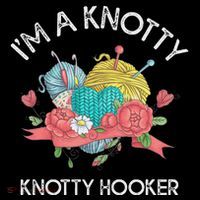 IM A Knotty Hooker Crochet Knitting Flatbill Hat