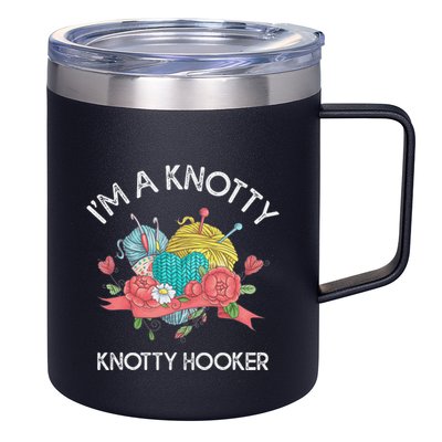 IM A Knotty Hooker Crochet Knitting 12oz Stainless Steel Coffee Mug