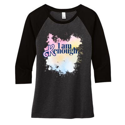 I Am Ken Enough Women's Tri-Blend 3/4-Sleeve Raglan Shirt