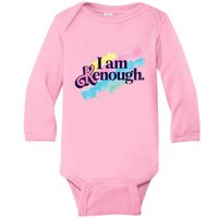 I Am Kenough Ken Doll Funny Fan Lover Baby Long Sleeve Bodysuit