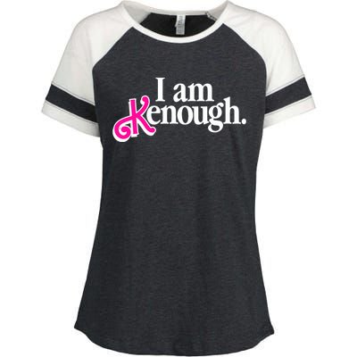 I Am Kenough Enough Enza Ladies Jersey Colorblock Tee