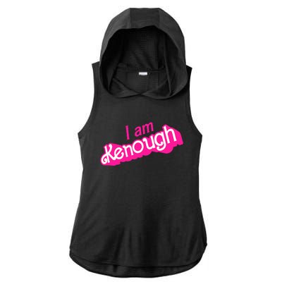 I Am Kenough Kenough Ladies PosiCharge Tri-Blend Wicking Draft Hoodie Tank