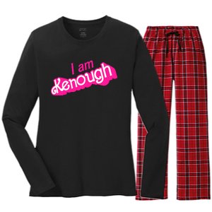 I Am Kenough Kenough Women's Long Sleeve Flannel Pajama Set 