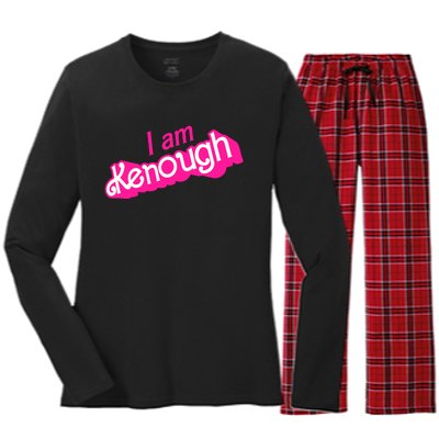 I Am Kenough Kenough Women's Long Sleeve Flannel Pajama Set 