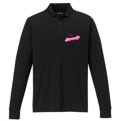 I Am Kenough Trendy Design Performance Long Sleeve Polo