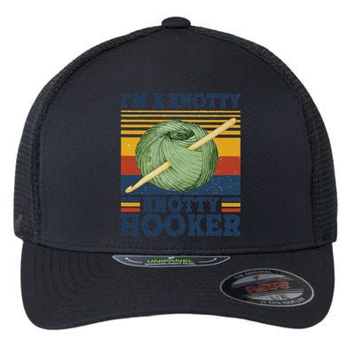 IM A Knotty Knotty Hooker Crochet And Knitting Vintage Flexfit Unipanel Trucker Cap