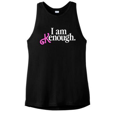 I am Kenough Funny i am kenough Ladies PosiCharge Tri-Blend Wicking Tank