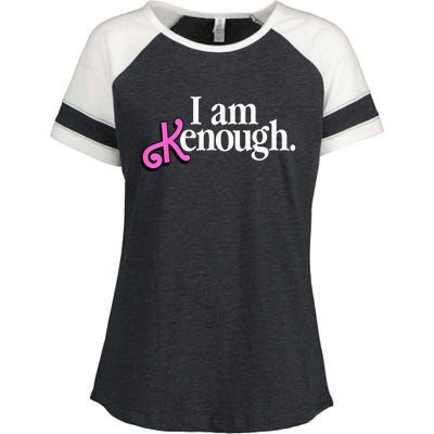 I am Kenough Funny i am kenough Enza Ladies Jersey Colorblock Tee