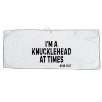 I’M A Knucklehead At Times Large Microfiber Waffle Golf Towel