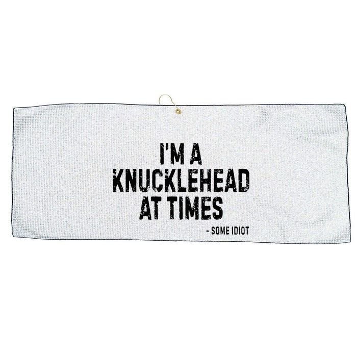 I’M A Knucklehead At Times Large Microfiber Waffle Golf Towel