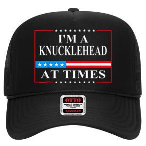 IM A Knucklehead At Times Tim Walz Quote Harris Waltz 2024 High Crown Mesh Back Trucker Hat