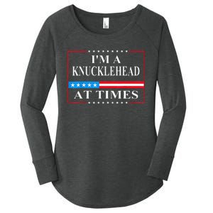 IM A Knucklehead At Times Tim Walz Quote Harris Waltz 2024 Women's Perfect Tri Tunic Long Sleeve Shirt