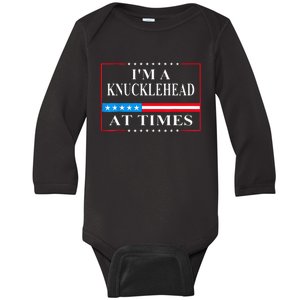 IM A Knucklehead At Times Tim Walz Quote Harris Waltz 2024 Baby Long Sleeve Bodysuit