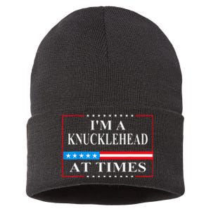 IM A Knucklehead At Times Tim Walz Quote Harris Waltz 2024 Sustainable Knit Beanie