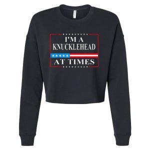 IM A Knucklehead At Times Tim Walz Quote Harris Waltz 2024 Cropped Pullover Crew