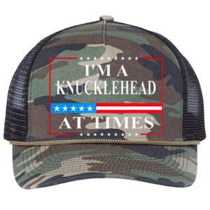 IM A Knucklehead At Times Tim Walz Quote Harris Waltz 2024 Retro Rope Trucker Hat Cap