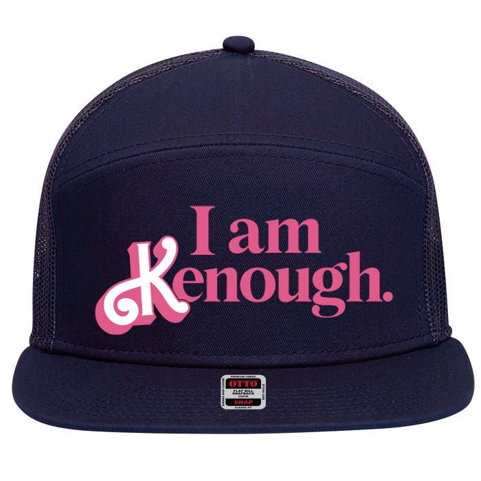 I Am Kenough Funny Ken 7 Panel Mesh Trucker Snapback Hat