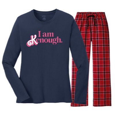 I Am Kenough Funny Ken Women's Long Sleeve Flannel Pajama Set 