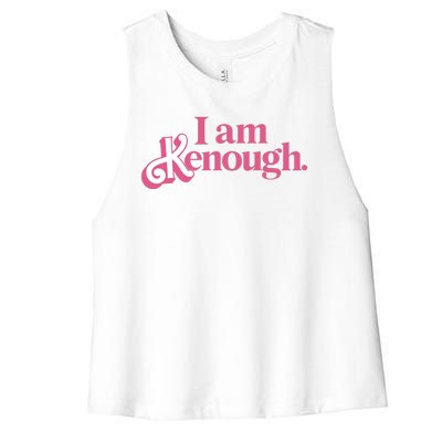 I Am Kenough Funny Ken Women's Racerback Cropped Tank