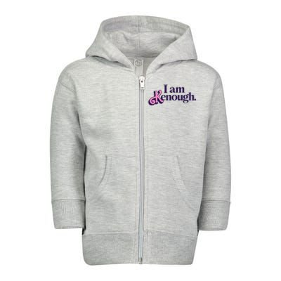 I Am Kenough Ken Toddler Zip Fleece Hoodie