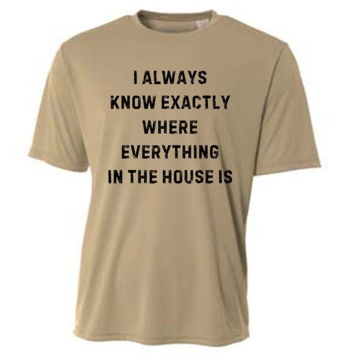 I Always Know Exactly Where Everything Is White Lie Party Cooling Performance Crew T-Shirt