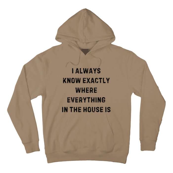 I Always Know Exactly Where Everything Is White Lie Party Hoodie