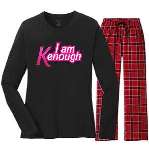 I Am K Enough Funny Kenenough Women's Long Sleeve Flannel Pajama Set 