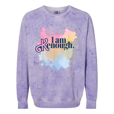 I Am Ken Enough Colorblast Crewneck Sweatshirt