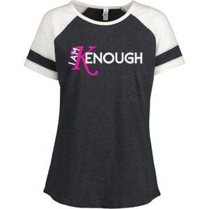 I Am K Enough Funny Kenenough Trending Enza Ladies Jersey Colorblock Tee