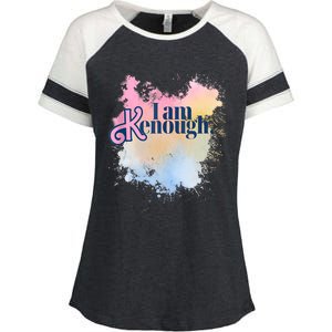 I Am Ken Enough Enza Ladies Jersey Colorblock Tee