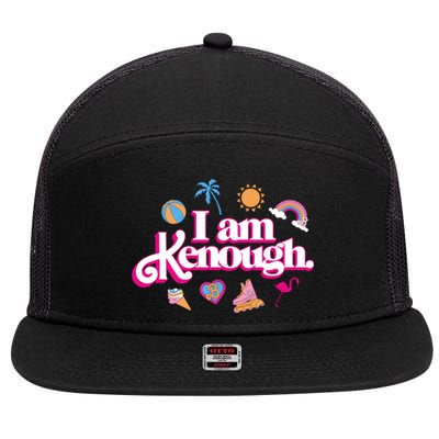 I Am Kenough 7 Panel Mesh Trucker Snapback Hat