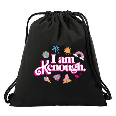 I Am Kenough Drawstring Bag