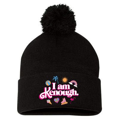 I Am Kenough Pom Pom 12in Knit Beanie