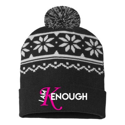 I Am Kenough Enough Movie Quote USA-Made Snowflake Beanie