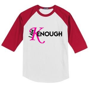 I Am Kenough Enough Movie Quote Kids Colorblock Raglan Jersey