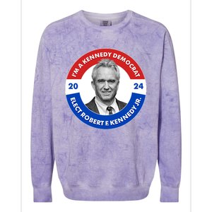 Im A Kennedy Democrat Elect Robert F Kennedy Jr For President Emblem Button Colorblast Crewneck Sweatshirt