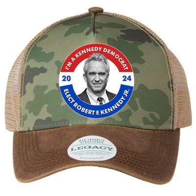 Im A Kennedy Democrat Elect Robert F Kennedy Jr For President Emblem Button Legacy Tie Dye Trucker Hat