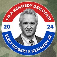 Im A Kennedy Democrat Elect Robert F Kennedy Jr For President Emblem Button Legacy Tie Dye Trucker Hat