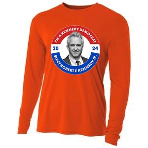 Im A Kennedy Democrat Elect Robert F Kennedy Jr For President Emblem Button Cooling Performance Long Sleeve Crew