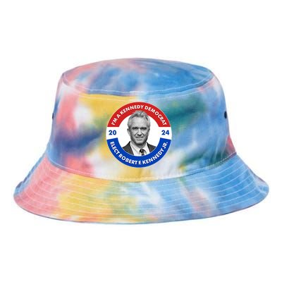 Im A Kennedy Democrat Elect Robert F Kennedy Jr For President Emblem Button Tie Dye Newport Bucket Hat