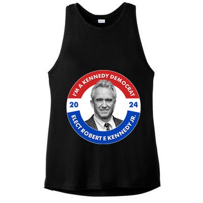 Im A Kennedy Democrat Elect Robert F Kennedy Jr For President Emblem Button Ladies PosiCharge Tri-Blend Wicking Tank