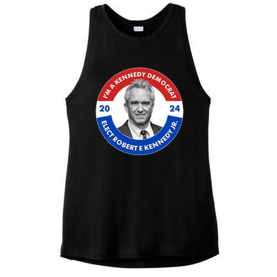 Im A Kennedy Democrat Elect Robert F Kennedy Jr For President Emblem Button Ladies PosiCharge Tri-Blend Wicking Tank