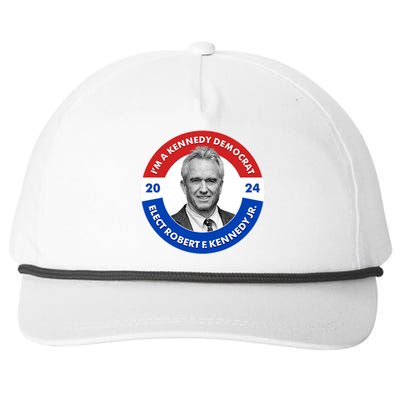 Im A Kennedy Democrat Elect Robert F Kennedy Jr For President Emblem Button Snapback Five-Panel Rope Hat