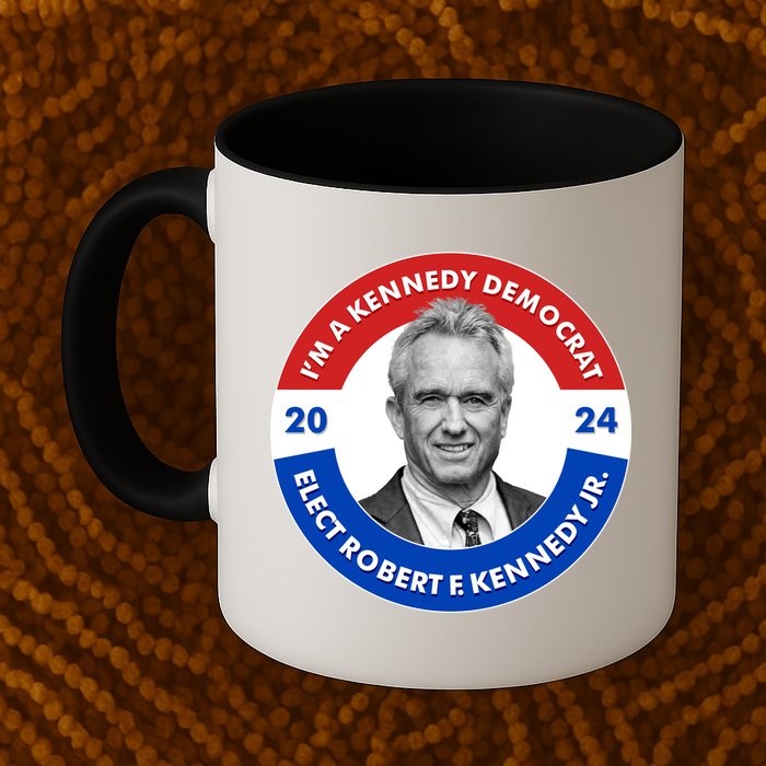 Im A Kennedy Democrat Elect Robert F Kennedy Jr For President Emblem Button Mug
