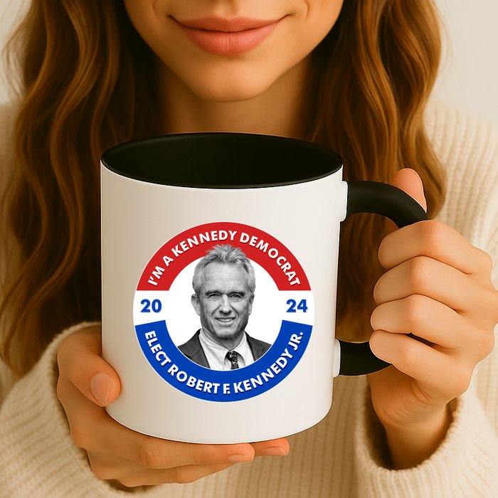 Im A Kennedy Democrat Elect Robert F Kennedy Jr For President Emblem Button Mug