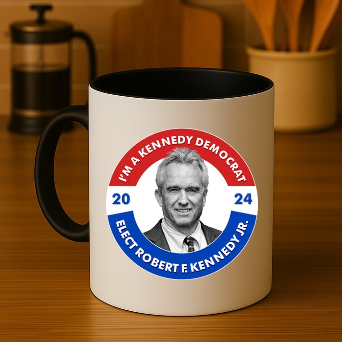 Im A Kennedy Democrat Elect Robert F Kennedy Jr For President Emblem Button Mug