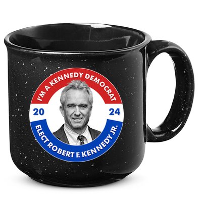 Im A Kennedy Democrat Elect Robert F Kennedy Jr For President Emblem Button 15oz Campfire Ceramic Mug