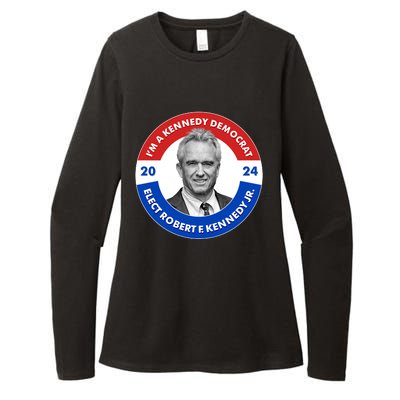 Im A Kennedy Democrat Elect Robert F Kennedy Jr For President Emblem Button Womens CVC Long Sleeve Shirt